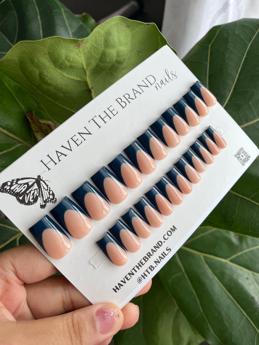 Navy Blue French Tips (RTS)