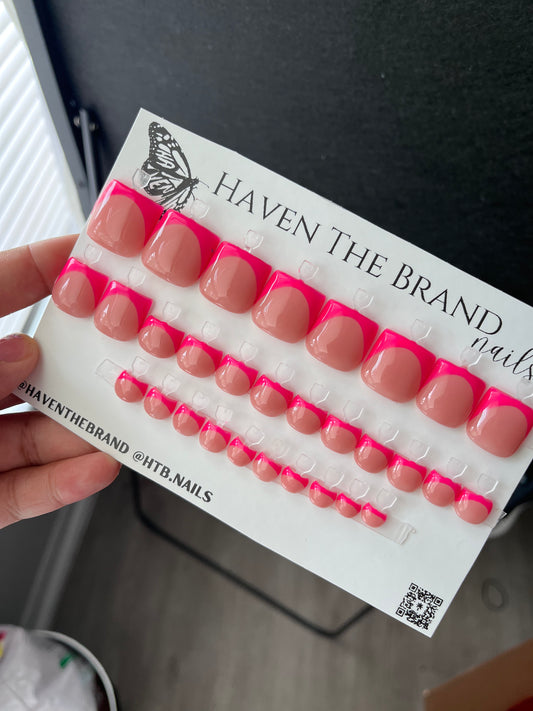 Pink French Tip Toes (RTS)