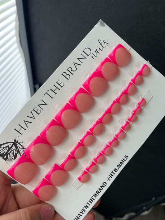 Pink French Tip Toes (custom)