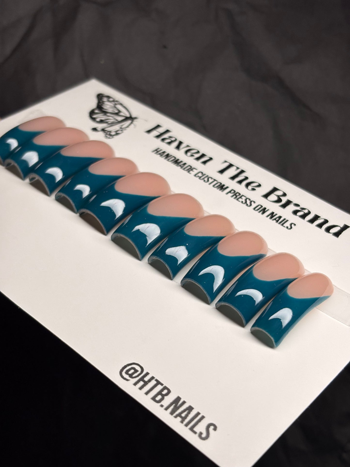 #245 Teal Treasures French Tips (custom)