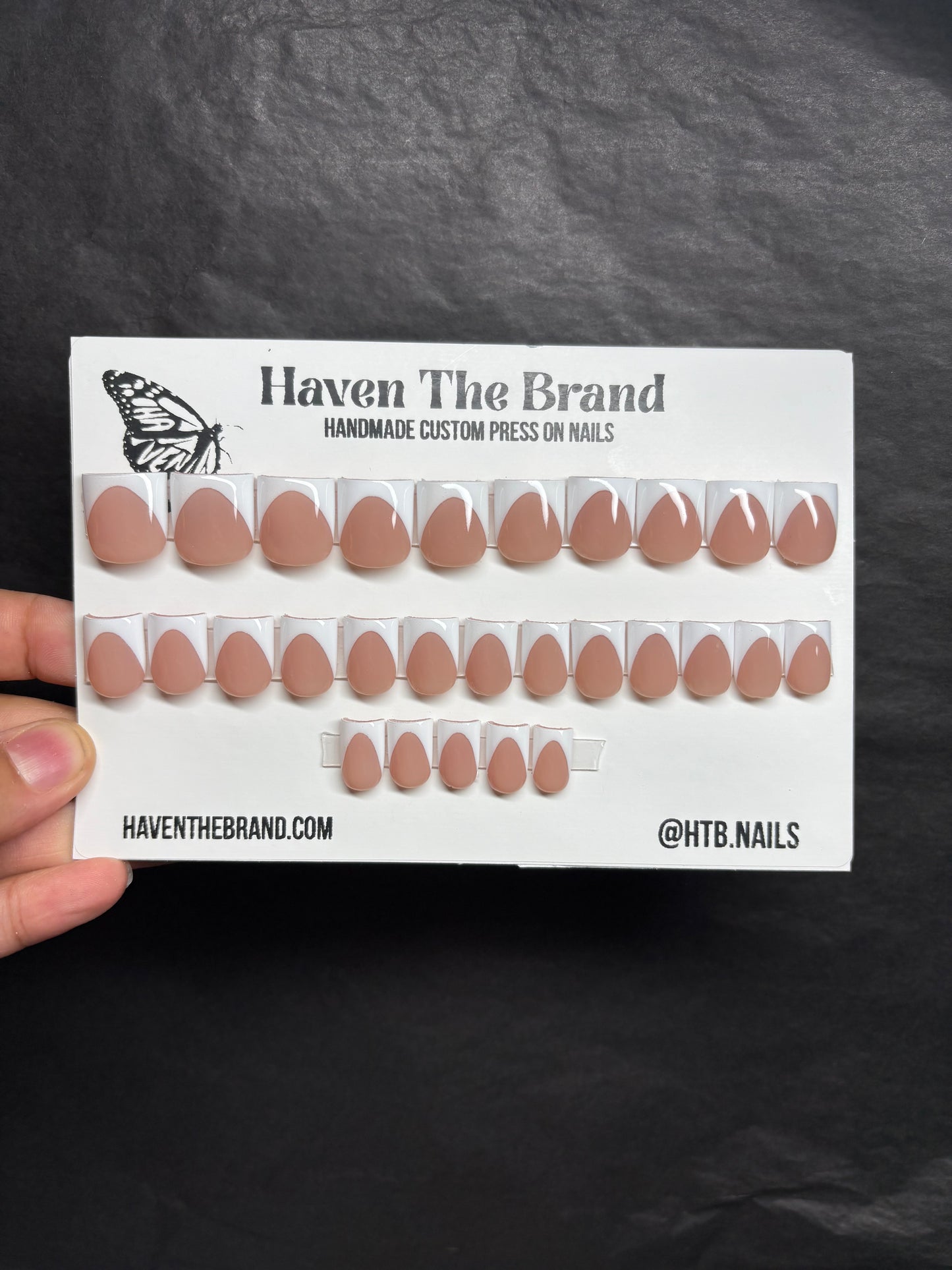 Short Square White French Tips (RTS)