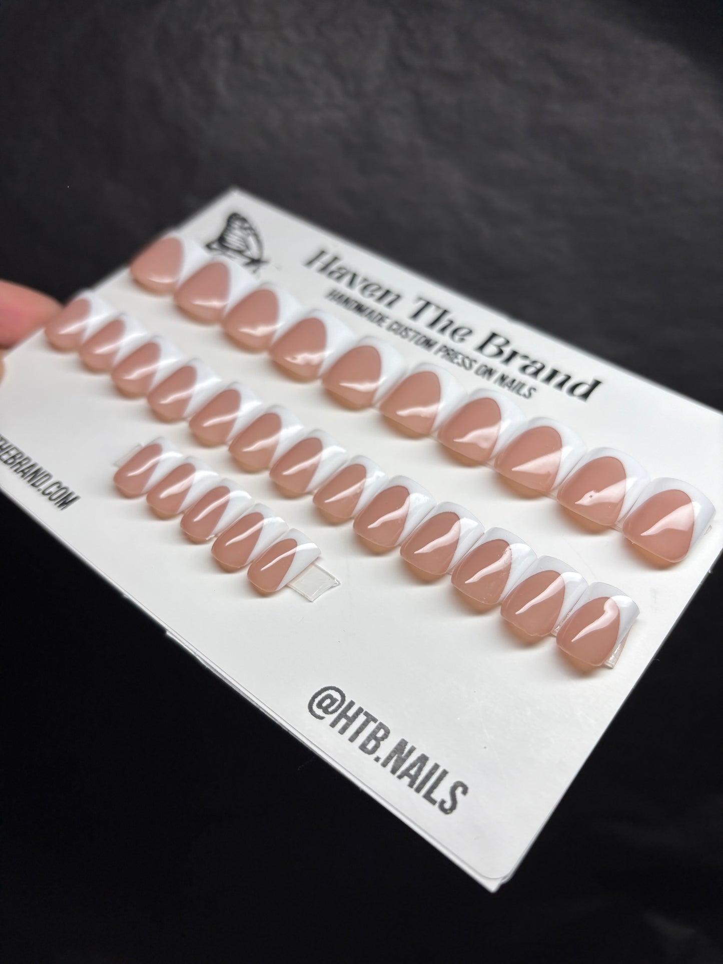 Short Square White French Tips (RTS)