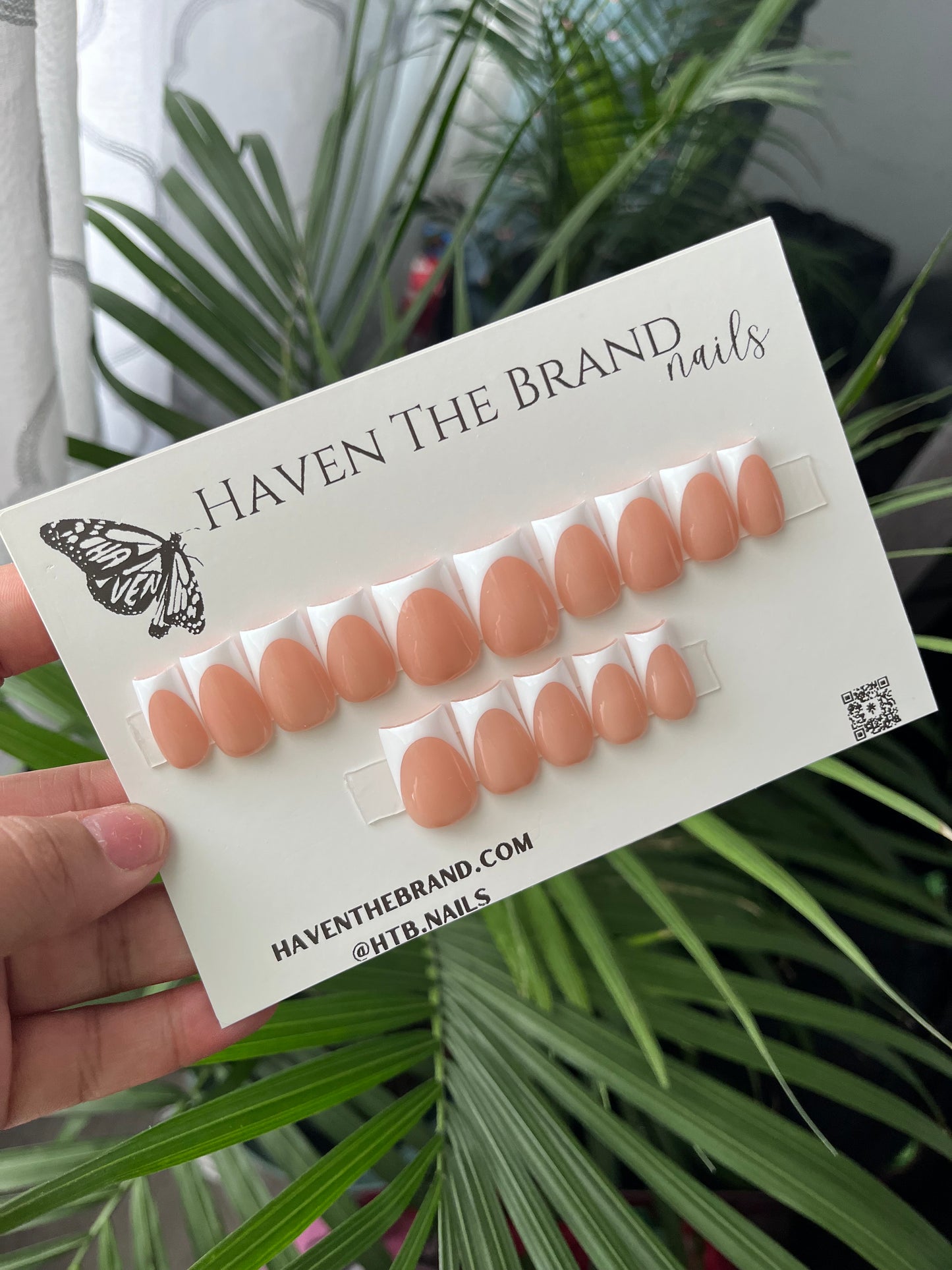 Short Square White French Tips