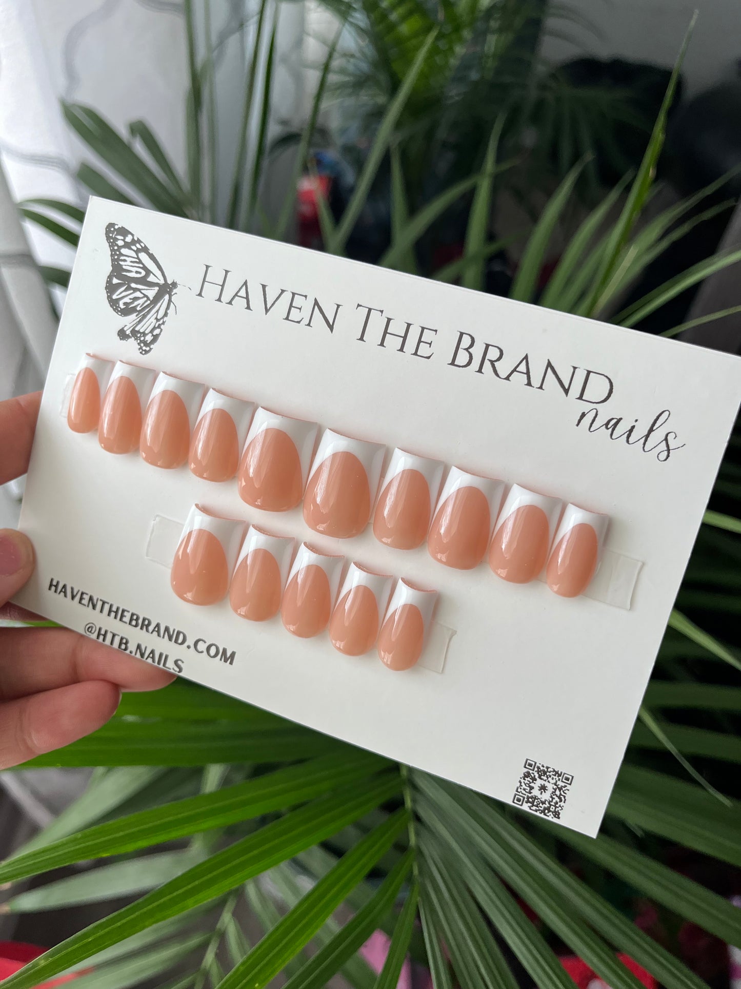 Short Square White French Tips