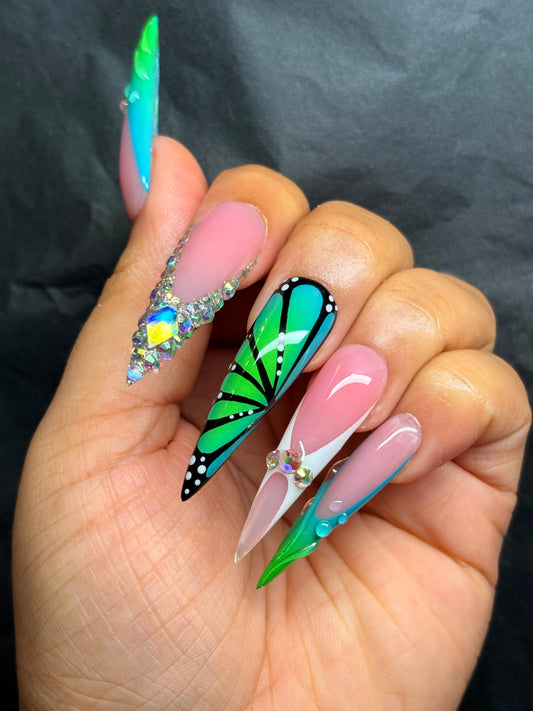 Poison Butterfly (custom) (FREE FRENCH TIP SET WITH YOUR ORDER)