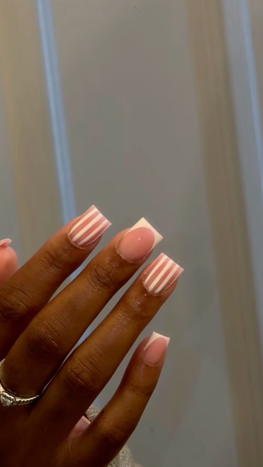 Pink French + Stripes (discounted)