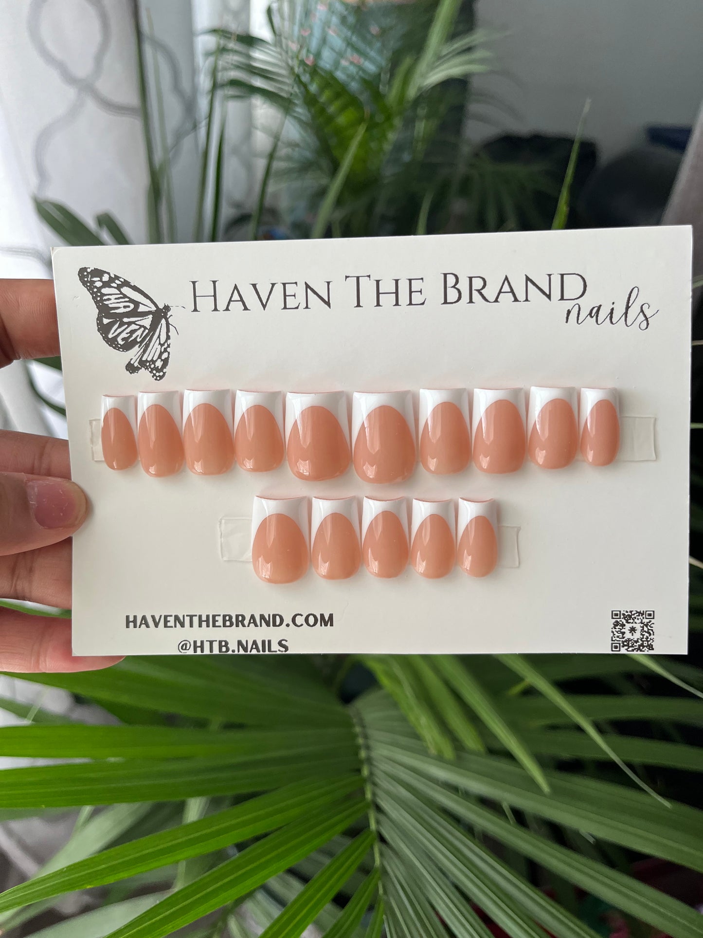 Short Square White French Tips