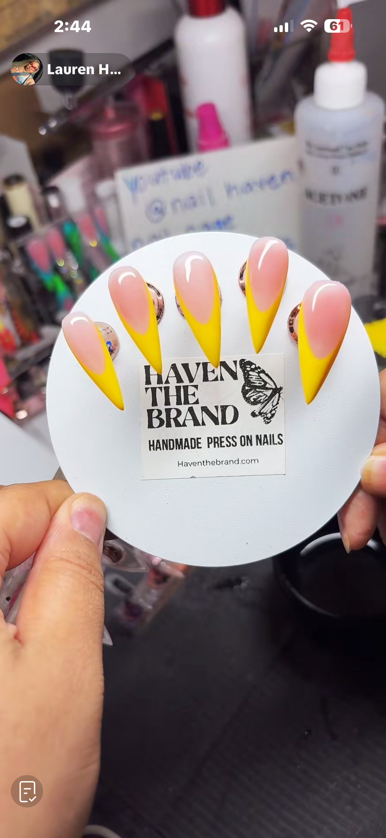 #188 Lemon Sorbet French Tips (custom)
